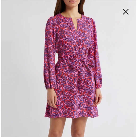 Lilly Pulitzer Dresses & Skirts - Lilly Pulitzer Olivine Long Sleeve Belted Shift Dress